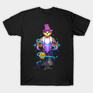 Sloth Magician Majestic Halloween Slothing Wizard T-Shirt